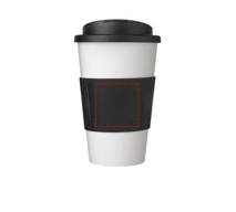 Gobelet avec anse et couvercle anti-éclaboussures 350 ml